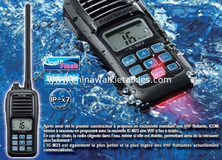 IC-M23 Buoyant ICOM underwater walkie talkie 2 way radio